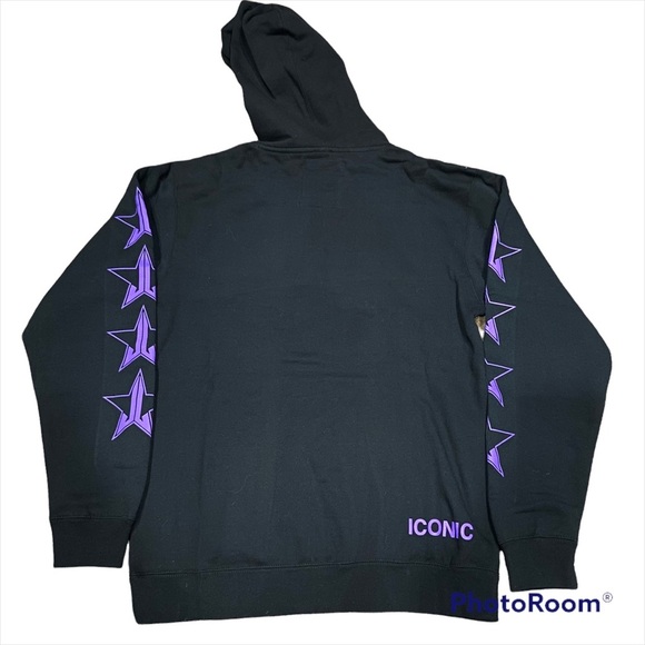 Jeffree Star Cosmetics Black Hoodie Size M Medium 5 Year Anniversary Iconic - Picture 2 of 5